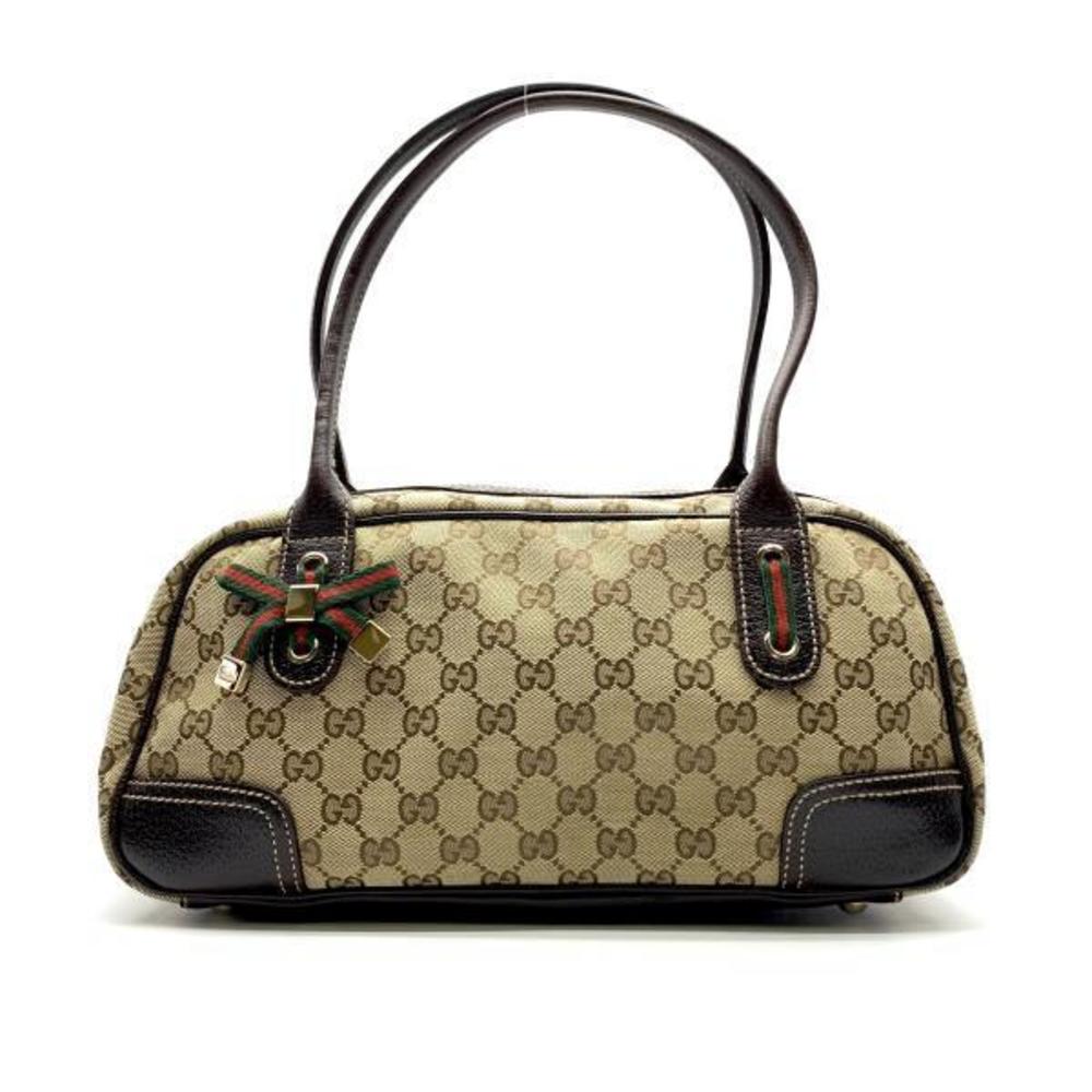 Gucci GG Canvas Bowling Shoulder Bag Brown